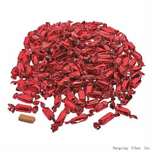  Red Foil Wrapped Caramels (2Lbs) For Wedding Edibles Soft & Chewy
