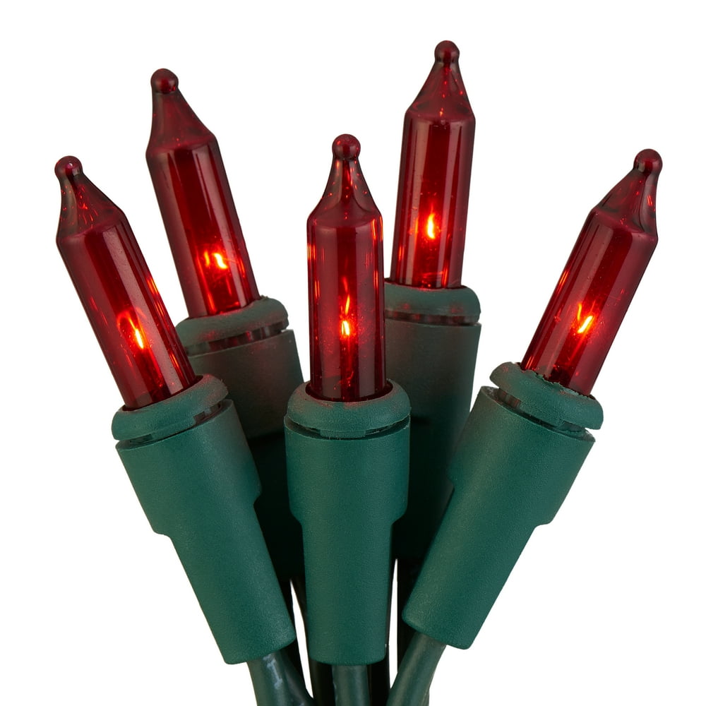 Holiday Time Red Mini Christmas Lights, 86', 100 Count, Set of 4