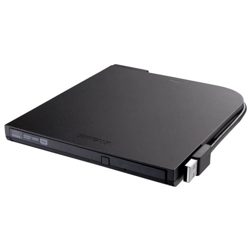 BUFFALO MediaStation Portable DVD Writer - Disk drive - DVD±RW (±R DL) / DVD-RAM - 8x8x5x - USB 2.0 - external