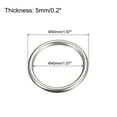 thumbnail image 2 of 304 Stainless Steel O Rings, 3 Pack 50mm Outer Dia. 5mm Thick Welded O-rings, 2 of 6