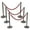 Red, variant on Vispronet Premium Rope Barrier, 1 Red Velvet Rope, 2 Poles