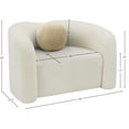 thumbnail image 3 of Meridian Furniture Kali Cream Faux Shearling Teddy Fabric Chair, 3 of 15