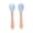 C, variant on Wooden Handle Fork and Spoon Set with Silicone Head Durable Tableware for Camping Travel and Daily Dining E