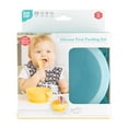 thumbnail image 5 of Bumkins Baby Silicone First Feeding Set w/ Bowl, Lid & Spoon for Ages 4 months+ (Blue), 5 of 6