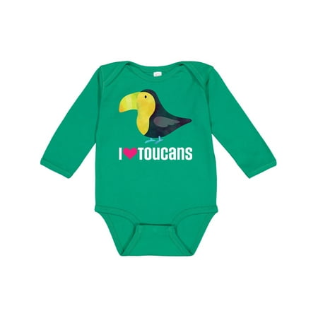

Inktastic Toucan Bird I Love Toucans Cute Gift Baby Boy or Baby Girl Long Sleeve Bodysuit