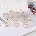 thumbnail image 5 of Lancharmed Ring Set 14K Gold Plated Rings 10Pcs Size 7 Anniversary Gift for Couple, 5 of 8