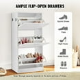 thumbnail image 3 of Shoe Storage  Shoe Cabinet with 3 Flip Drawers Cabinet for Entryway, 3 of 11