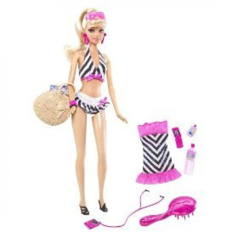 then and now bathing suit barbie