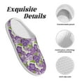 thumbnail image 5 of Lsque Violets Flowers Pattern Womens Comfort Cotton on Scuff With Memory Foam and Anti-skid Sole Slipper-46/47, 5 of 7
