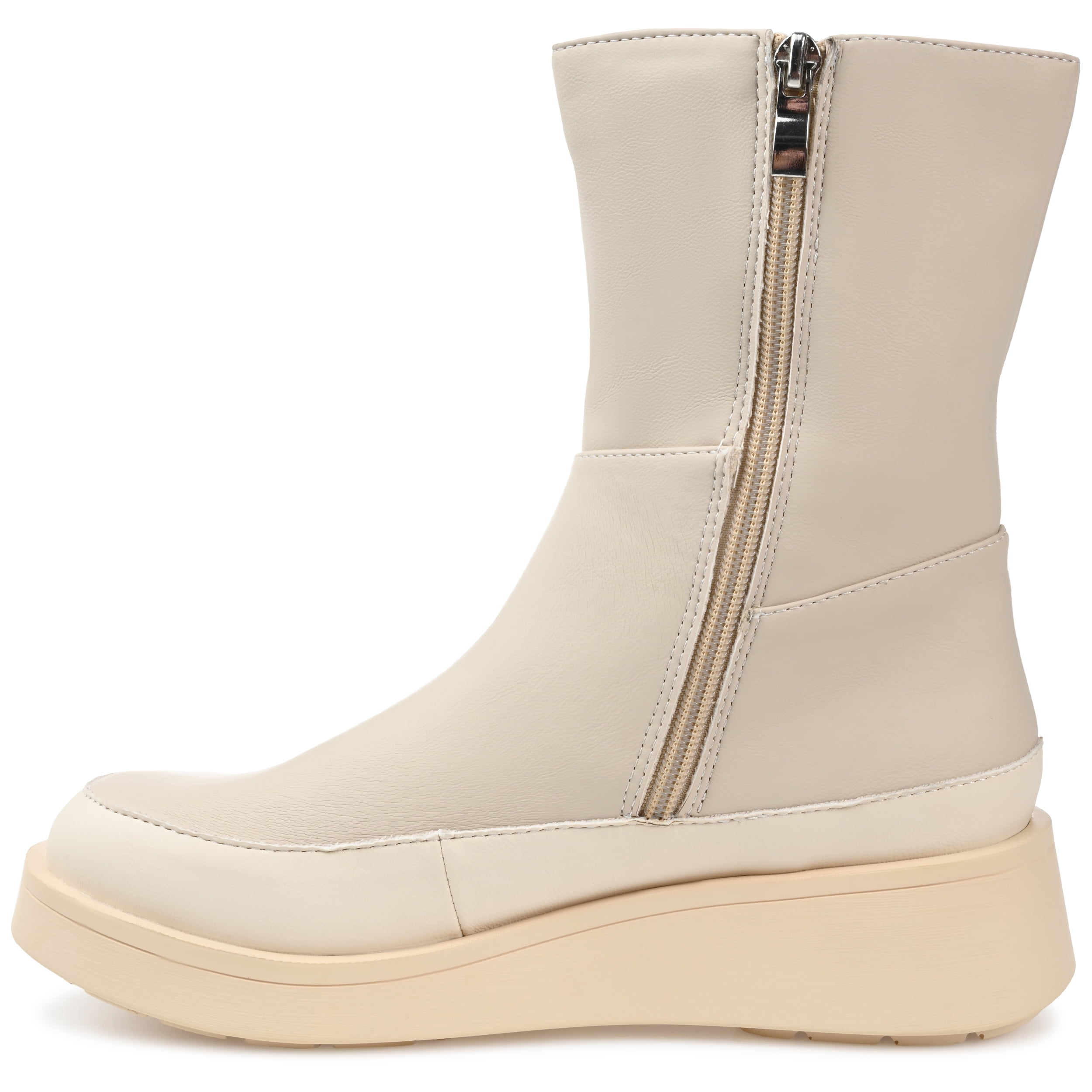 Journee Womens Cristen Inside Zip Platform Booties