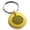 Gold, variant on Stainless Steel Flower of Life Engraved Small Medallion Circle Charm Keychain Keyring