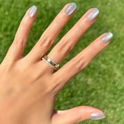 Olive & June Instant Mani Round Extra Short Press-On Nails, Lavender Shimmer, 42 Pieces