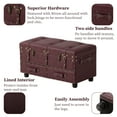 thumbnail image 7 of COZAYH Vintage Trunk Large Storage, Chest Cabinet with Latch Closure and Buckle for Bedroom Closet Home Organizer Decorative, Red, 7 of 7