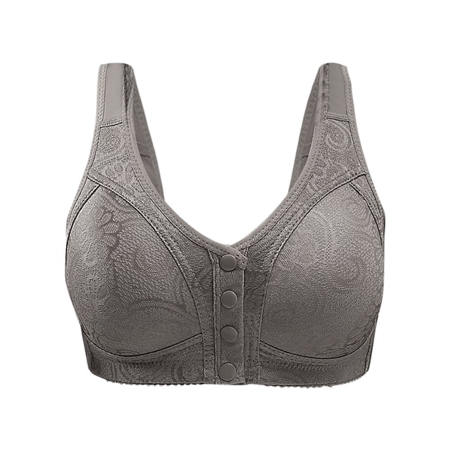cfhntfmh Front Closure Bras for Women Comfort Full Coverage Everyday Bras Wireless Convenient Front Buttons Bras