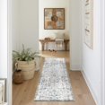 thumbnail image 1 of Area Rug x Vintage Rug Indoor Washable Rug Retro Accent Rug Distressed Carpet Multi Floral Print Country Boho Rug Non Slip Kitchen Bedroom Living Room Dining Room Office, 1 of 9