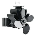 thumbnail image 3 of Wood Stove Fan Heat Powered Non-Electric Lotus Shaped Heat Distribution 4-Blade Silent Flue Pipe Hanging Fireplace Fan with Magnetic Thermometer for Home Wood Burning Stove/Log Burner, 3 of 10