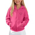 thumbnail image 2 of Tiijoy Hoodies for Girls Heart Print Fleece Zip Up Sweatshirts Jacket, Sizes 5-14, 2 of 4