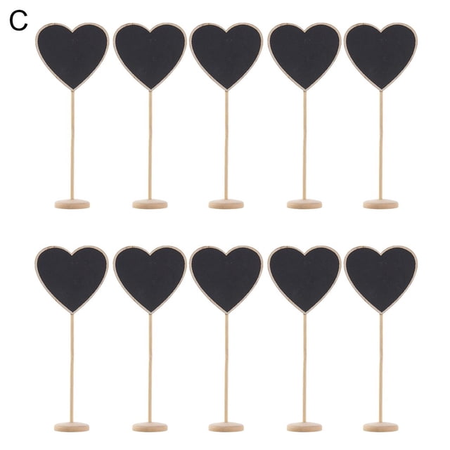 10Pcs Mini Tableau Noir avec Stand pour la Maison