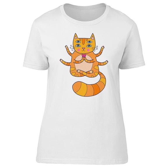 Cool Funny Buddha Red Kitty Tee Men's -Image by Shutterstock