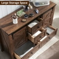 thumbnail image 2 of OKD Farmhouse Dresser Organizer with 2 Doors and 4 Drawers, Storage Chest of Drawers for Bedroom, Reclaimed Barnwood, 2 of 5