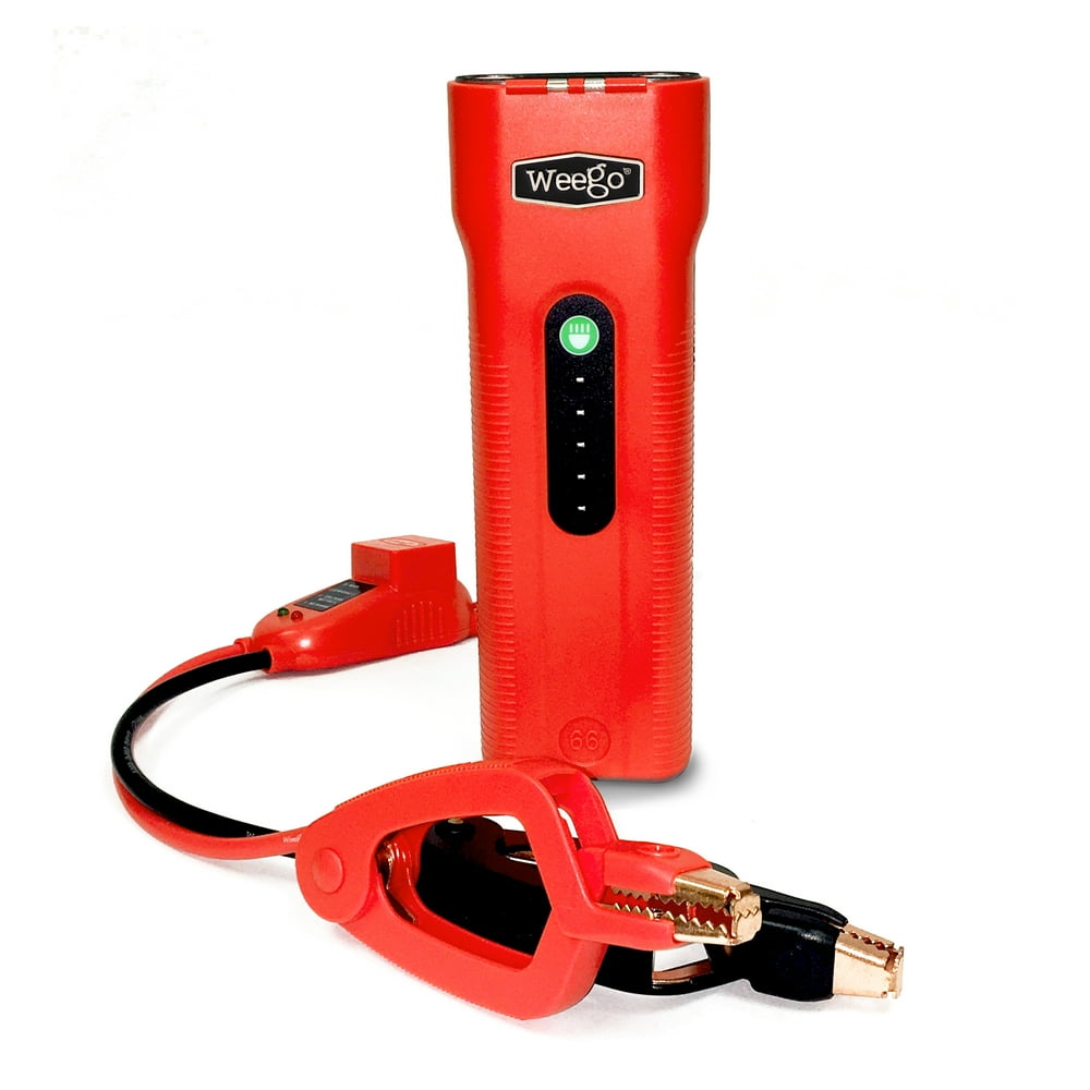 WEEGO 66 Jump Starting Power Pack 2500 Peak Amps 660 Cranking Amps High Performance Lithium Ion