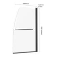 thumbnail image 5 of KFFKFF Unframed Bath Shower Door, Dimensions 34 in. Width x 55 in. Height, Semi Shower Door for Bathtub, Swivels 180°, Constructed from Toughened Glass, Semi Shower Door with 1/4 in Glass, Black, 5 of 9