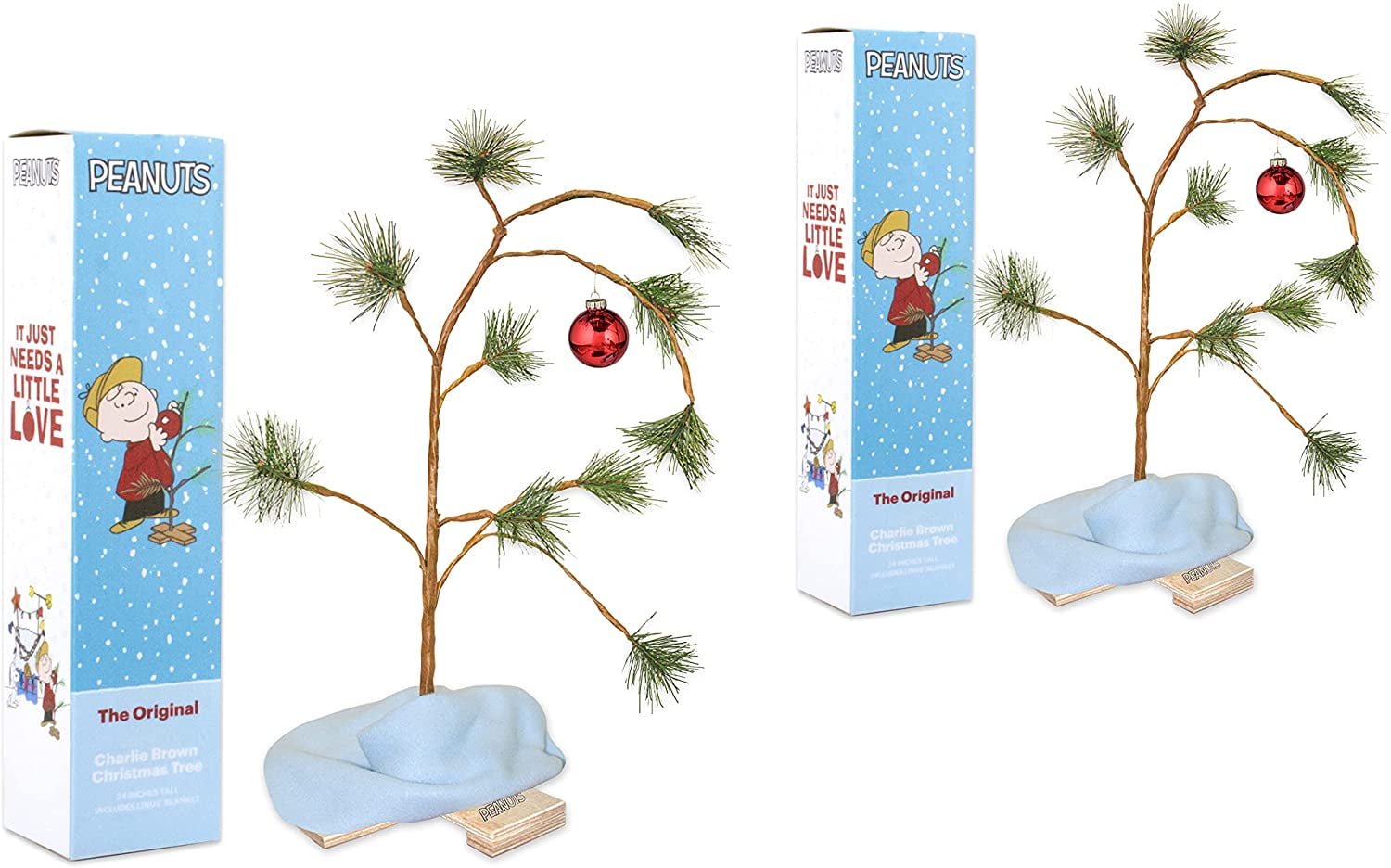 Charlie Brown Christmas Tree Musical Ornament Linus Blanket Plays Peanuts Theme 