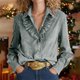 thumbnail image 1 of Uootdi Plus Size Sequin Tops for Women Sparkly Glitter Bow Crewneck Long Sleeve Shirts Evening Party Night Top Going Out Pullover Gift, 1 of 6