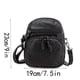 thumbnail image 3 of Bolso de hombro mini bolso cruzado | Bolso de cuero lavado con diseño de múltiples compartimentos | Correa ajustable | Soporte para teléfono celular de gran capacidad | Monedero | 23x19x11cm, 3 of 4
