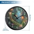 thumbnail image 3 of Voice Activated Clock with Glow Light 12 Inch Large Silent Wall Clock Battery Operated for Home Decor Magic Forest Scene, 3 of 8