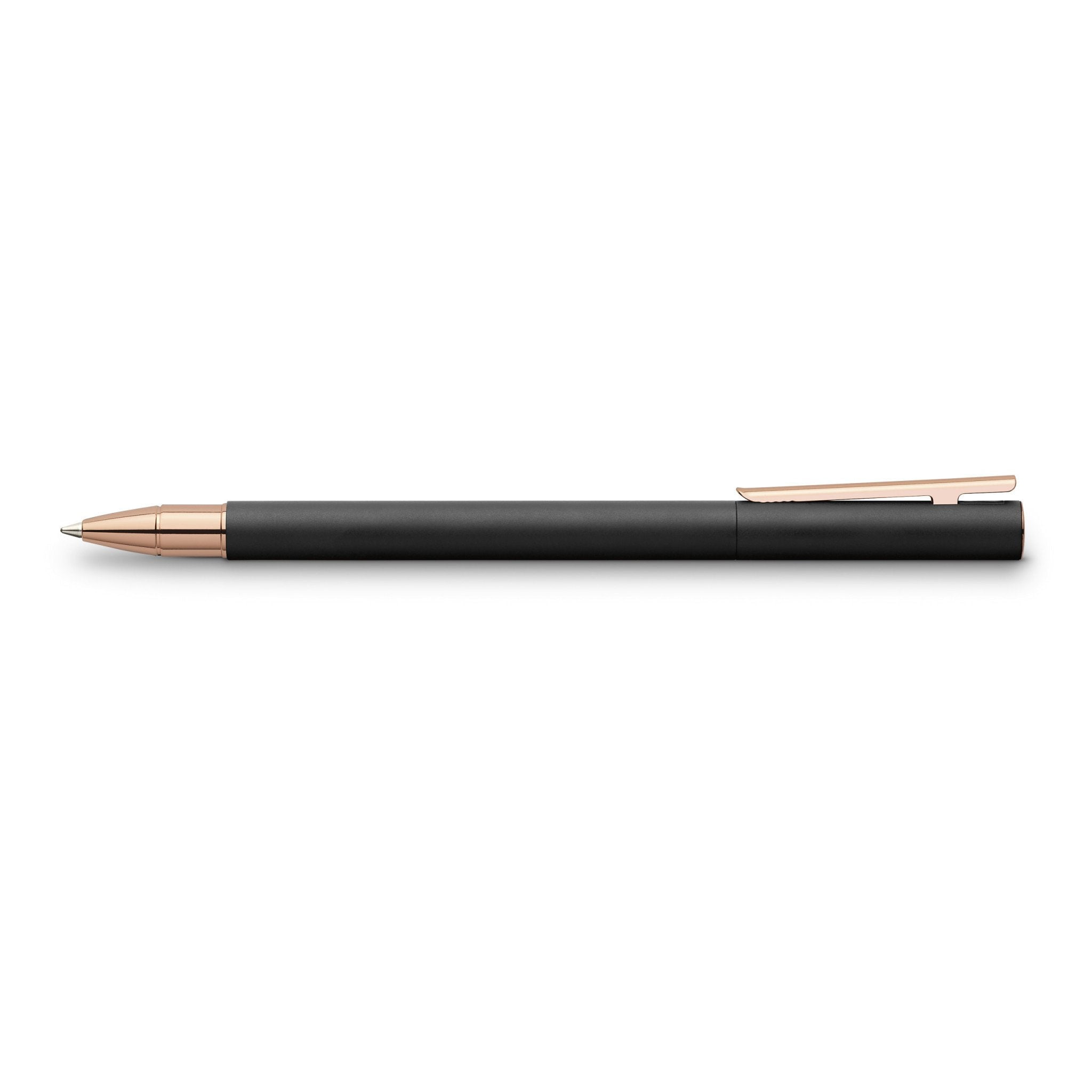 Faber-Castell Neo Slim Metal Black Rose Gold Rollerball Pen