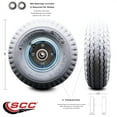 thumbnail image 2 of SCC- 10" x 3.5" Gray Pneumatic Wheel Only with 4" Centered Hub and Ball Bearings, 2 of 2