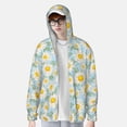 thumbnail image 2 of Vsdgher Chemises à Capuche Imprimé Fleurs pour Hommes Femmes, Manches Longues Protection Solaire Pêche pour Course Natation-TG, 2 of 7