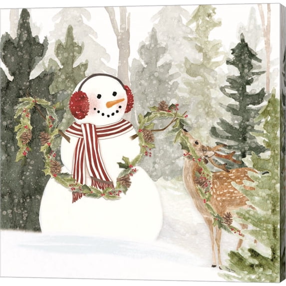 Great Art Now Christmas in the Woods I by Tara Reed, Canvas Wall Art, 12W x 12H