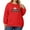 Red, variant on Women's Plus Size Christmas 2026 New Year Printed Sweatshirt, Long Sleeve Casual Pullover Top, HAPPY NEW YEAR Graphic Fashion Hoodie,Black,L