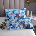 thumbnail image 3 of Erosebridal Blue Dragon Coverlet Set Twin, Western Castle Bedding Set, Fairy Tale Decor 2pcs, 3 of 5