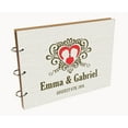 thumbnail image 7 of Darling Souvenir Personalized Engraved Laser Cut Wedding Guest Book Wooden Cover Sign-in Book Registry Guestbook Scrapbook-F6, 7 of 7