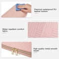 thumbnail image 4 of Cosmetic Bag Makeup Travel Bag Large Wide-open Quilted Make up Organizer Double Layer Portable Black, 4 of 9