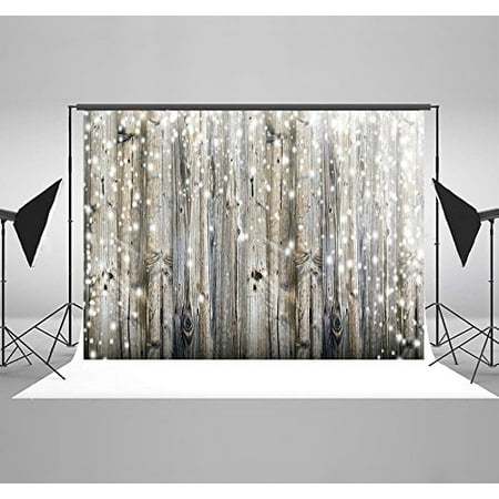 Vintage Christmas Music Background HelloDecor Polyster 7x5ft Vintage Grey Wood Christmas Photography Backdrops Polka Background for Children ()