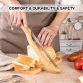 thumbnail image 4 of Wooden Bread Bow Knife 15.8Inch Serrated Knife with Wooden Handle Bread Slicer for Homemade Bread S, 4 of 5