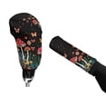 thumbnail image 4 of FORUDESIGNS Mushroom Butterfly Flower Print 2 Pcs Car Gear Shift Cover + Handbrake Protectors Decoration Universal Car Interior Accessories Set Fit for Vehicles SUVs Trucks, 4 of 5