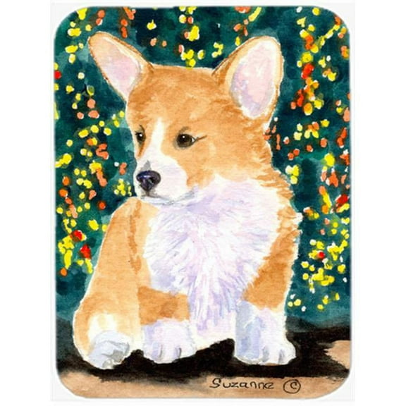 Caroline's Treasures Corgi Glass Cutting Board Large