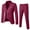 Wine, variant on Elegant R Business Wedding Party Three Piece Slim Fit Suit Set with Vest and Trousers for Formal Events and Attire Workwear Men's Trench Coat Plus Size Winter Cardigan for Men
