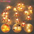 thumbnail image 2 of Christmas LED String Lights Santa Claus Snowflakes Snowman Xmas Tree Fairy Lights Garland Christmas Decorations for Home Navidad, 2 of 5