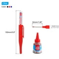 thumbnail image 2 of Deep Hole Marker Pens, 6Set refillable Ink Pen with Extra Ink, Black, Red, Blue, 2 of 6