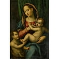 thumbnail image 2 of Florentine School 17x24 Gold Ornate Framed and Double Matted Museum Art Print Titled - The Virgin and Child with the Infant Saint John the Baptist (Mid-16th&nbsp;Century), 2 of 4