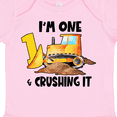thumbnail image 4 of Inktastic I'm 1 and Crushing It Construction 1st Birthday Boys or Girls Baby Bodysuit, 4 of 5