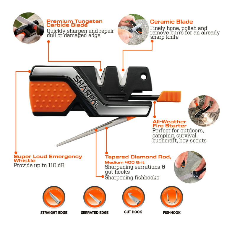 Pocket Knife Sharpener, Tungsten Steel Portable Knife Sharpening Tool for  Quickly Repairing and Honing Straight or Serrated Blade Sharpeners Knives,  Axes & Saws - Yahoo Shopping