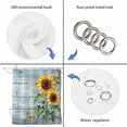 thumbnail image 5 of Yellow Sunflower Waterproof Fabric Shower Curtain,Butterfly Sunshine Blue Farmhouse Wood Waterproof Fabric Shower Curtain for Bathroom Curtains Bathtubs Shower Curtains with 12 Hooks Extra Long 72x84, 5 of 8