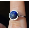 thumbnail image 2 of Natural Lapis Lazuli Stainless Steel Adjustable Ring NLLSSAR2, 2 of 6